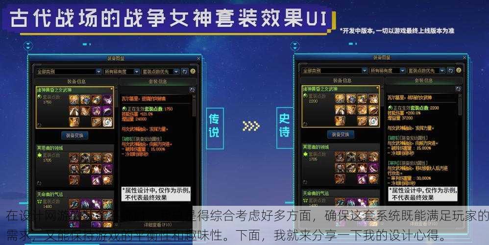 在设计网游的装备系统时,我总是得综合考虑好多方面,确保这套系统既能满足玩家的需求,又能保持游戏的平衡性和趣味性。下面,我就来分享一下我的设计心得。